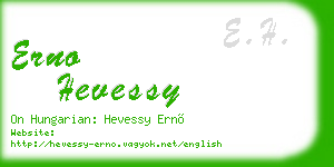 erno hevessy business card